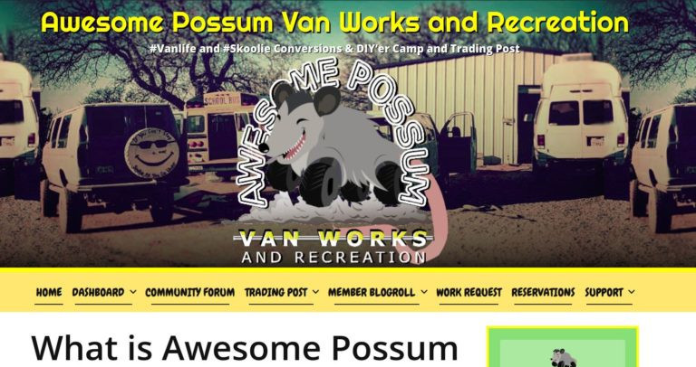 Awesome Possum - Custom Graphics, Website and Reservation Software.