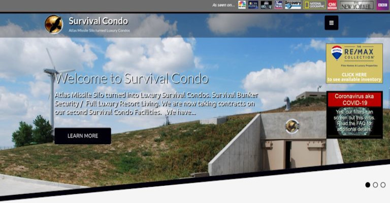 Survival Condo - Every Luxury, from a pool to a movie theater, all in an undergound bunker.